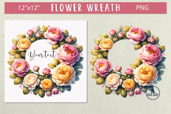 Download Peony Wreath Clipart | Floral Wreath Png - Premium Resources