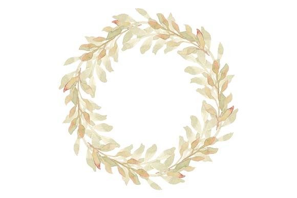 Download Watercolor Leaf Foliage Floral Wreath - Premium Resources